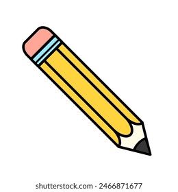 Pencil with easer - vector icon