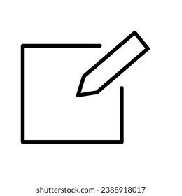 icono del botón de edición de lápiz en fondo blanco