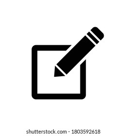 pencil edit button icon vector