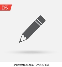 Pencil edit icon. Symbol of writing and editing. Sign of the writer. An emblem for entering information. A sign for editing data in applications.