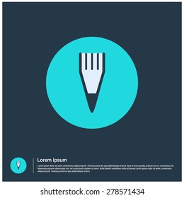Pencil edit icon, vector illustration. Flat color design style