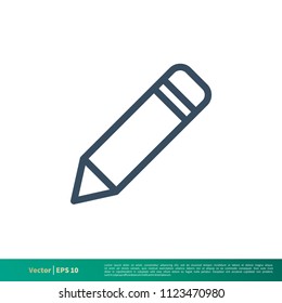 Pencil - Education Icon Vector Logo Template Illustration Design. Vector EPS 10.