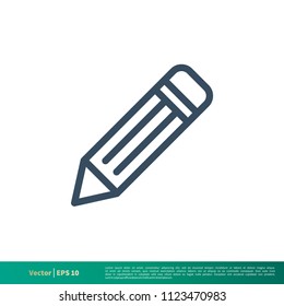Pencil - Education Icon Vector Logo Template Illustration Design. Vector EPS 10.