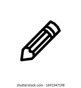 Pencil Education Outline Icon Vector Illustration
