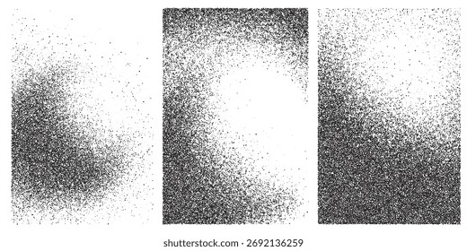 Pencil Effect Gradient Background. Stochastic grain with charcoal texture for distressed wall bg..
