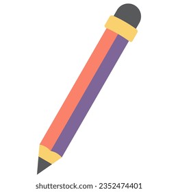 Pencil element illustration. Vector illustration with education theme. Back to school.