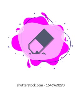 Pencil eraser colored icon. Simple color vector of education icons for ui and ux, website or mobile application