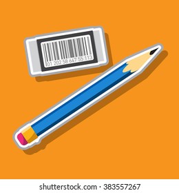Pencil and eraser icon.