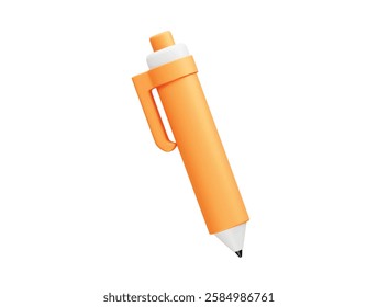 pencil and eraser icon 3d. Pen icon 3d render illustration