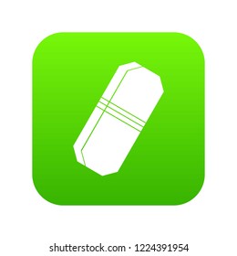 Pencil eraser icon digital green for any design isolated on white vector illustration
