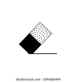 pencil eraser icon. Element of web icon with one color for mobile concept and web apps. Isolated pencil eraser icon can be used for web and mobile on white background