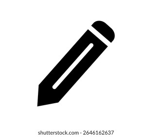 Pencil with eraser icon. Pencil glyph icon vector design and illustration.


