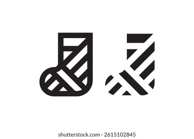Pencil and eraser icon in outline and solid Vector