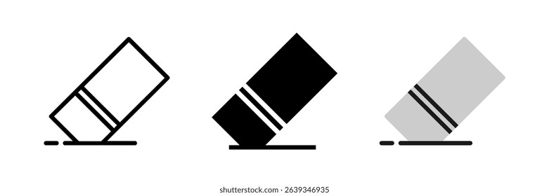 A pencil eraser icon, perfect for correction, mistakes, revision, and general school supplies.