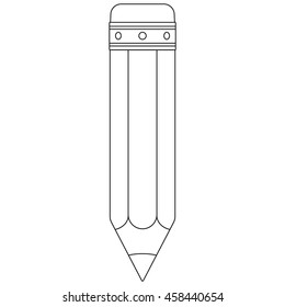 Pencil eraser icon. Vector illustration isolated on white background