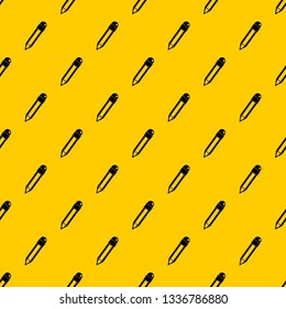 Pencil with eraser pattern seamless vector repeat geometric yellow for any design