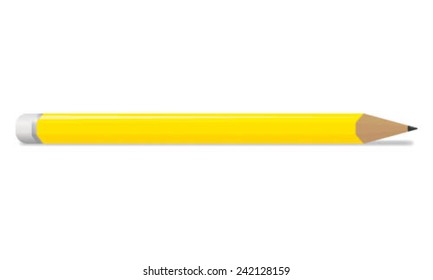Pencil with Eraser vector isolated