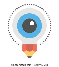 
Pencil and an eye creative design symbolising visual graphic design
