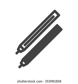 Pencil, eye, makeup icon vector image.Can also be used for makeup and accessories. Suitable for web apps, mobile apps and print media.