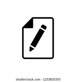 Pencil and filled paper sheet vector illustration