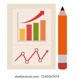 pencil with financial document