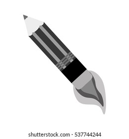 pencil with fire flames icon over white background. start-up concept. vector illustration