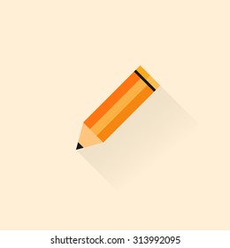 Pencil. Flat Design icon