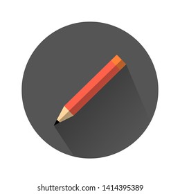 Pencil. Flat Design icon - Vector