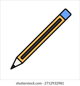 Lápis Ferramenta de desenho de estilo de design plano simbolizando esboço ideal para visuais de conceito e materiais de planejamento.