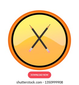 Pencil. Flat Design vector icon - Vector