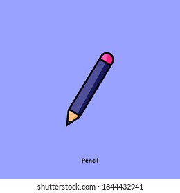 Pencil. Flat Design vector icon