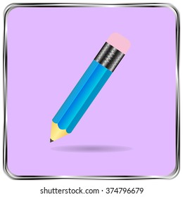 Pencil. Flat Design vector icon
