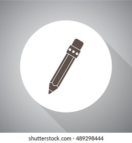 Pencil. Flat Design vector icon