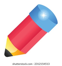 Pencil flat editable icon is visually perfect 