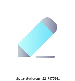 Icono ui de color de gradiente plano de lápiz. Líneas de dibujo. Decoración fotográfica. Instrumento del editor de fotografía. Pictograma simple relleno. GUI, diseño UX para aplicaciones móviles. Ilustración RGB aislada por vectores