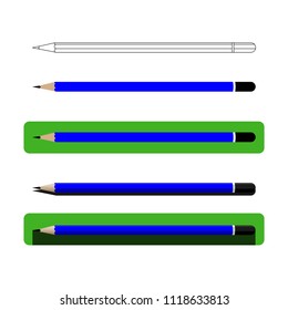 Pencil flat icon.