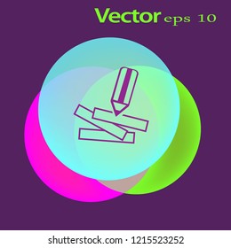 Pencil. flat icon