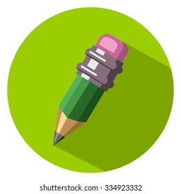 Pencil flat icon