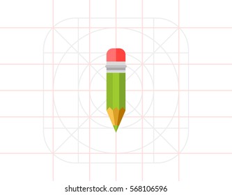 Pencil flat icon