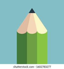 Pencil flat icon with color background
