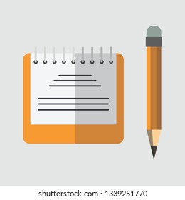 Pencil Flat Icon Design