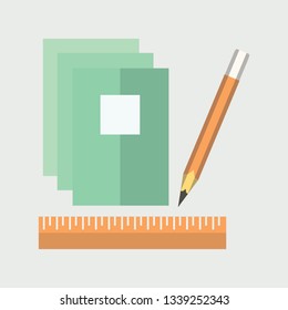 Pencil Flat Icon Design