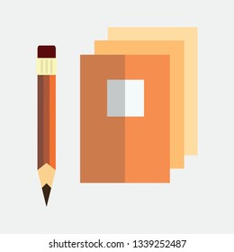 Pencil Flat Icon Design