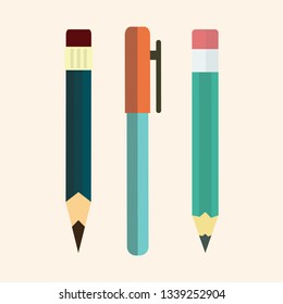 Pencil Flat Icon Design