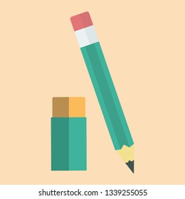 Pencil Flat Icon Design