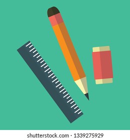 Pencil Flat Icon Design
