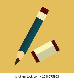 Pencil Flat Icon Design
