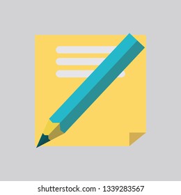 Pencil Flat Icon Design