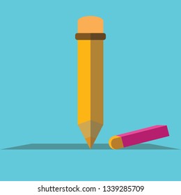 Pencil Flat Icon Design