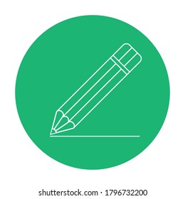 Pencil flat icon design Vector Eps10